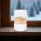 Clear Glass Candle Holder Set of 2 Wicker Accent Coastal Nautical Decor